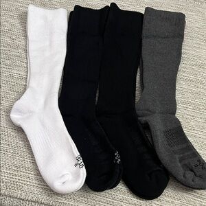 Premium Athletic Socks in Black, White, and Gray